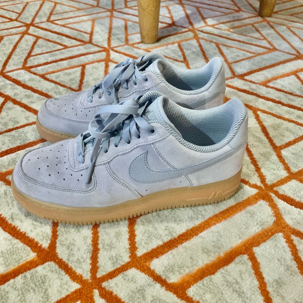 Nike Air Force 1 - women’s, blue suede